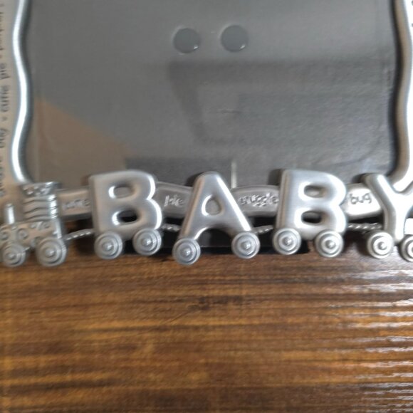 Malden Baby Pewter Picture Frame 3.5" X 5" Photos Train Baby Shower Christening - Picture 8 of 13